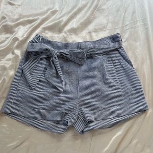 SweatyRocks: Women's Casual Elastic Waist Striped Summer Beach Shorts (M)
